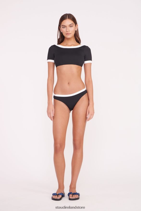 Women Clothing Black White STAUD GEMMA BIKINI BOTTOM H8RLPJ671