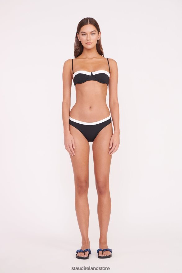 Women Clothing Black White STAUD GEMMA BIKINI BOTTOM H8RLPJ671