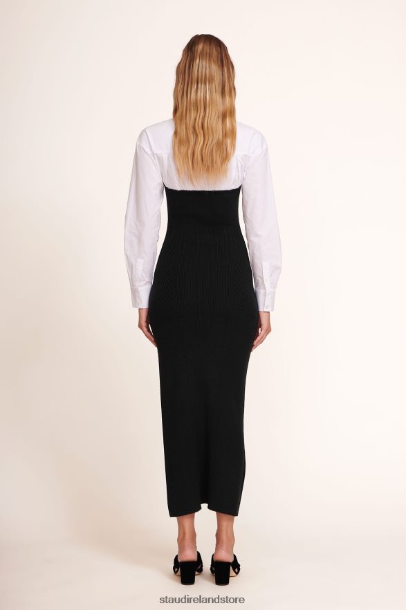 Women Clothing Black White STAUD HAZEL DRESS H8RLPJ277