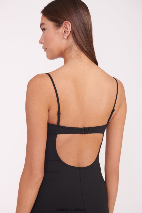 Women Clothing Black White STAUD MAEVE SWIM DRESS H8RLPJ689