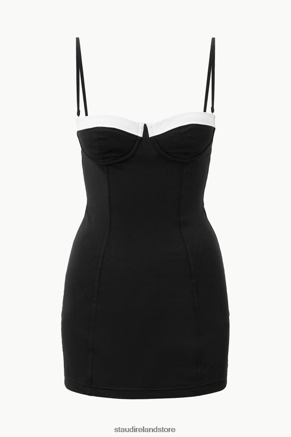 Women Clothing Black White STAUD MAEVE SWIM DRESS H8RLPJ689