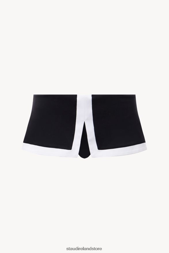 Women Clothing Black White STAUD PENNY SWIM SKIRT H8RLPJ659