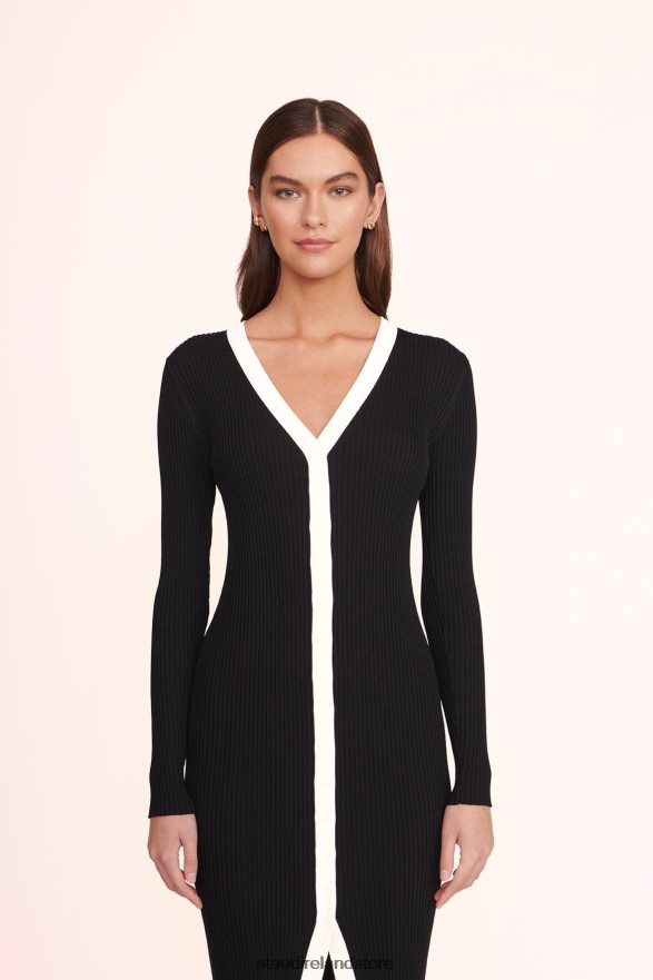 Women Clothing Black White STAUD SHOKO SWEATER H8RLPJ114