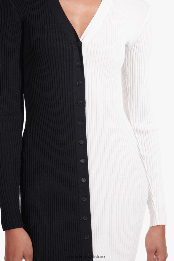 Women Clothing Black White STAUD SHOKO SWEATER H8RLPJ138