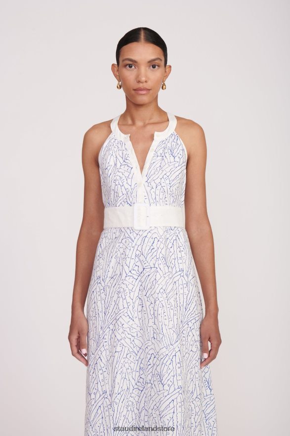 Women Clothing Blue Palm STAUD LISETTE DRESS H8RLPJ111