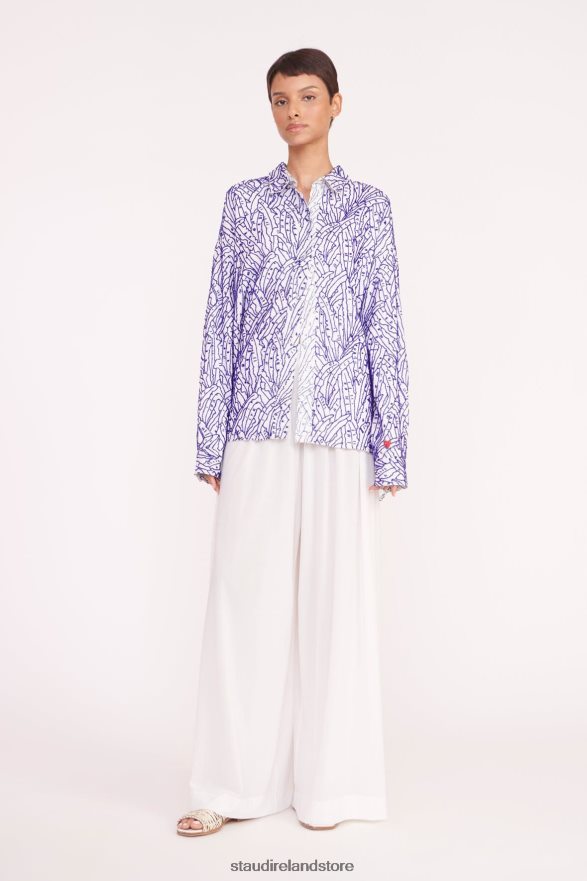 Women Clothing Blue Palm STAUD MELODY TOP H8RLPJ371