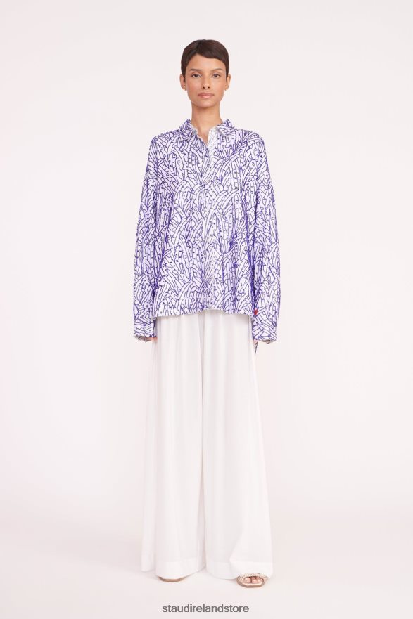 Women Clothing Blue Palm STAUD MELODY TOP H8RLPJ371
