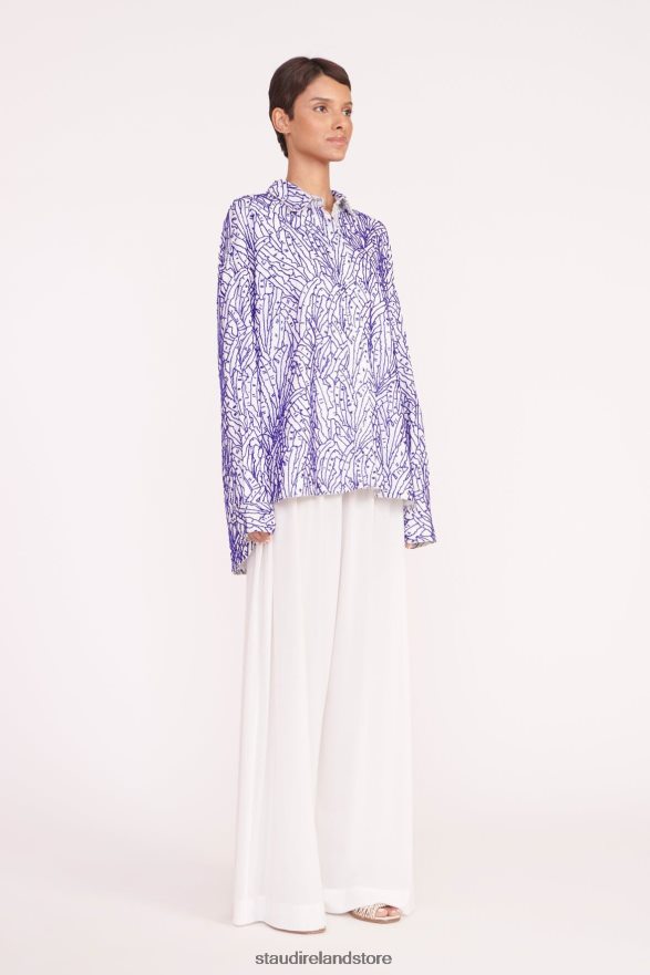 Women Clothing Blue Palm STAUD MELODY TOP H8RLPJ371
