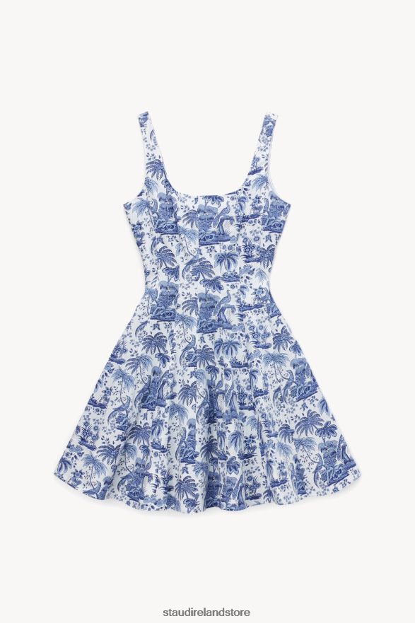 Women Clothing Blue Toile STAUD MINI WELLS DRESS H8RLPJ86