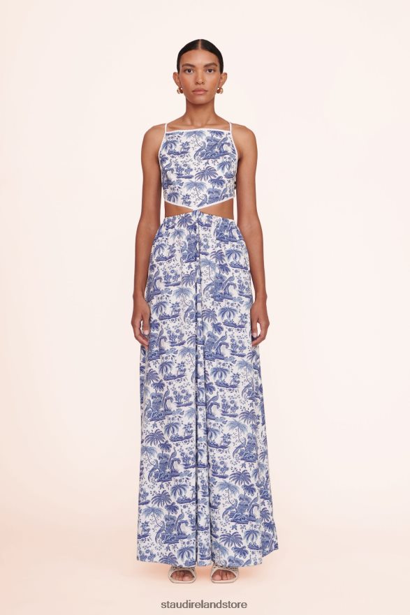 Women Clothing Blue Toile STAUD MYLA DRESS H8RLPJ258