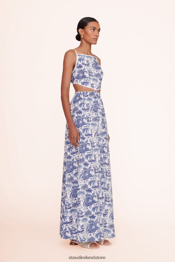 Women Clothing Blue Toile STAUD MYLA DRESS H8RLPJ258