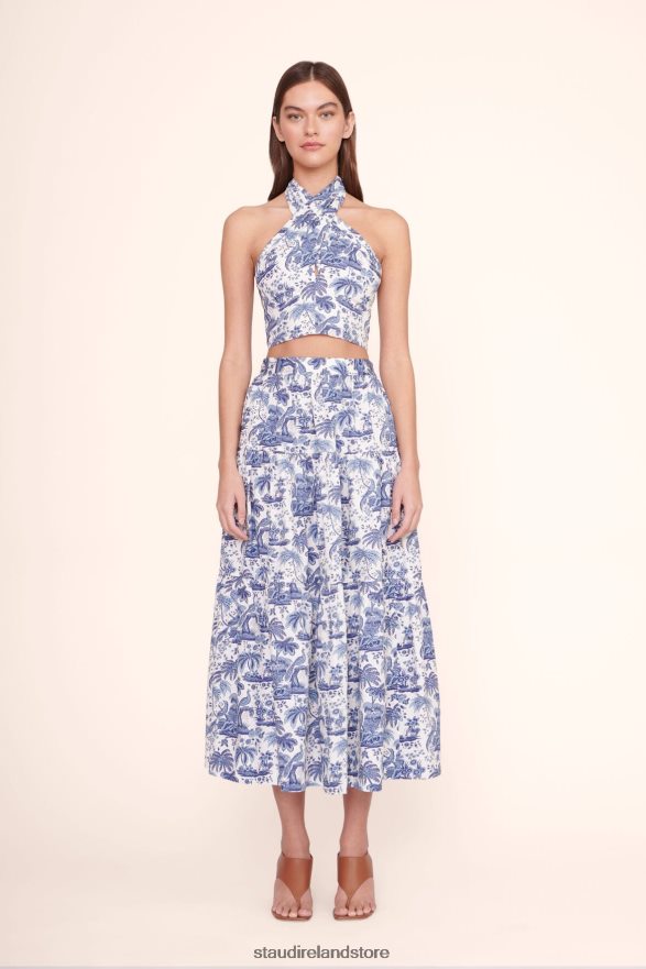Women Clothing Blue Toile STAUD SEA SKIRT H8RLPJ463