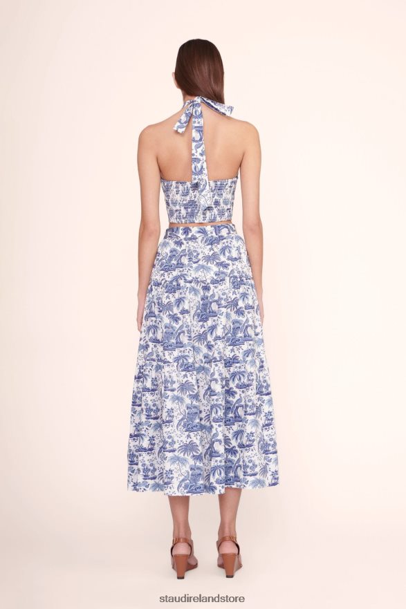 Women Clothing Blue Toile STAUD SEA SKIRT H8RLPJ463