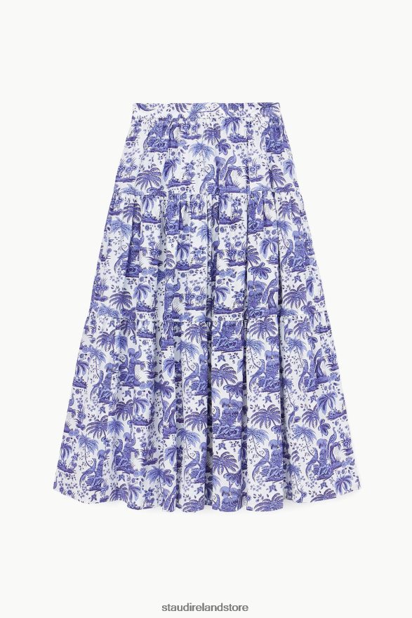 Women Clothing Blue Toile STAUD SEA SKIRT H8RLPJ463