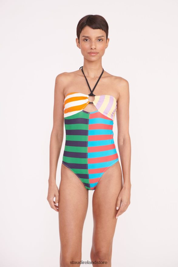 Women Clothing Cabana Stripe Multi STAUD ACE RING ONE PIECE H8RLPJ697