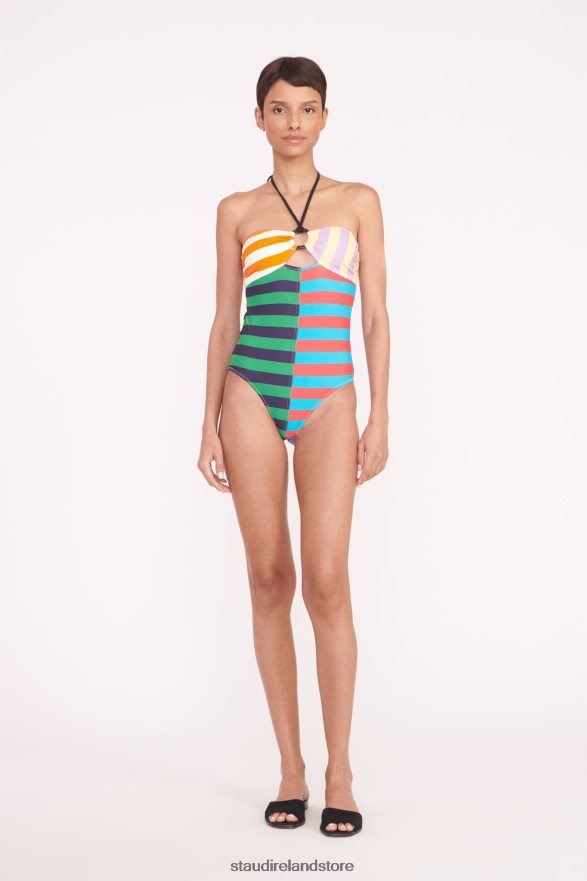 Women Clothing Cabana Stripe Multi STAUD ACE RING ONE PIECE H8RLPJ697