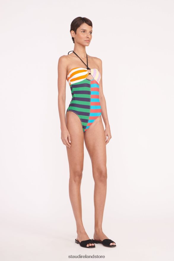 Women Clothing Cabana Stripe Multi STAUD ACE RING ONE PIECE H8RLPJ697