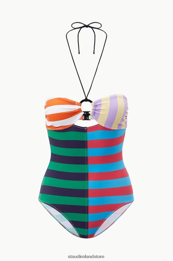 Women Clothing Cabana Stripe Multi STAUD ACE RING ONE PIECE H8RLPJ697
