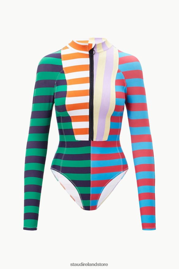 Women Clothing Cabana Stripe Multi STAUD AMALIA RASH GUARD H8RLPJ686