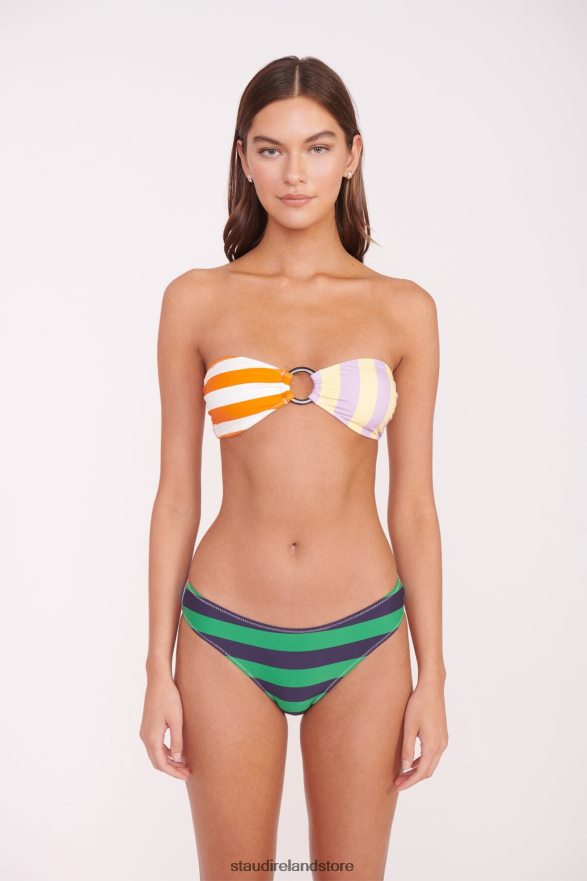 Women Clothing Cabana Stripe Multi STAUD GEMMA BIKINI BOTTOM H8RLPJ672
