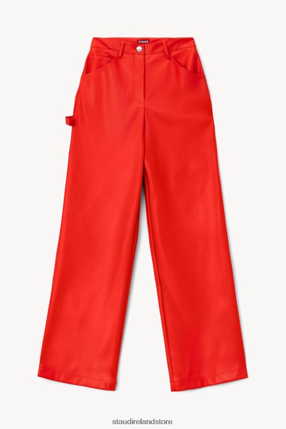 Women Clothing Cherry Vegan Leather STAUD DOMINO PANT H8RLPJ556