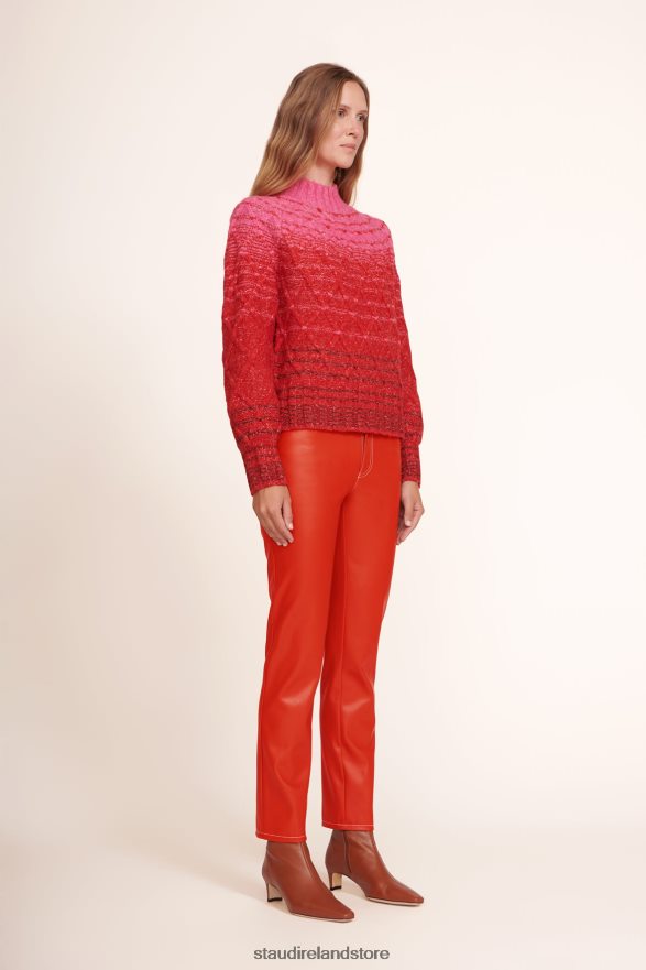 Women Clothing Cherry Vegan Leather STAUD ELLIOT PANT H8RLPJ558