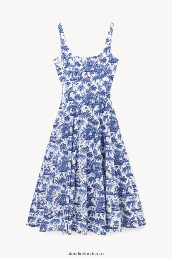 Women Clothing China Blue Toile STAUD WELLS DRESS H8RLPJ49