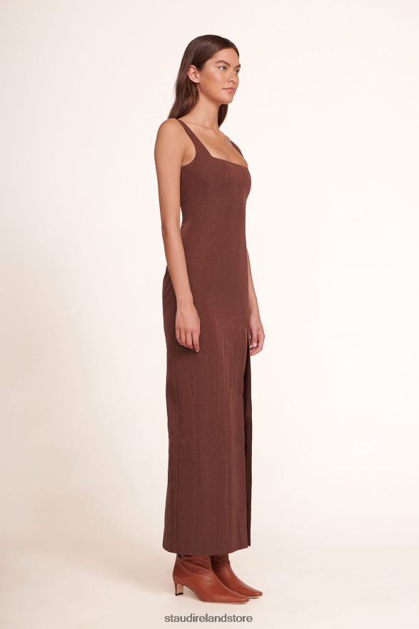 Women Clothing Chocolate STAUD PORTRAIT DRESS H8RLPJ291