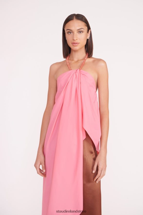 Women Clothing Coral Pink STAUD DESIREE TOP H8RLPJ318