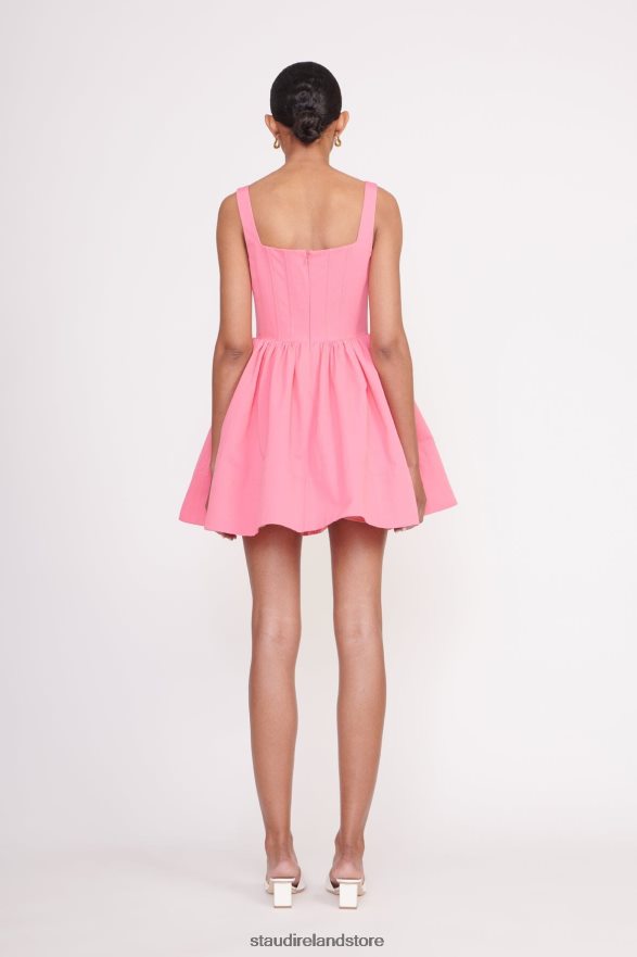 Women Clothing Coral Pink STAUD LANDSCAPE DRESS H8RLPJ151