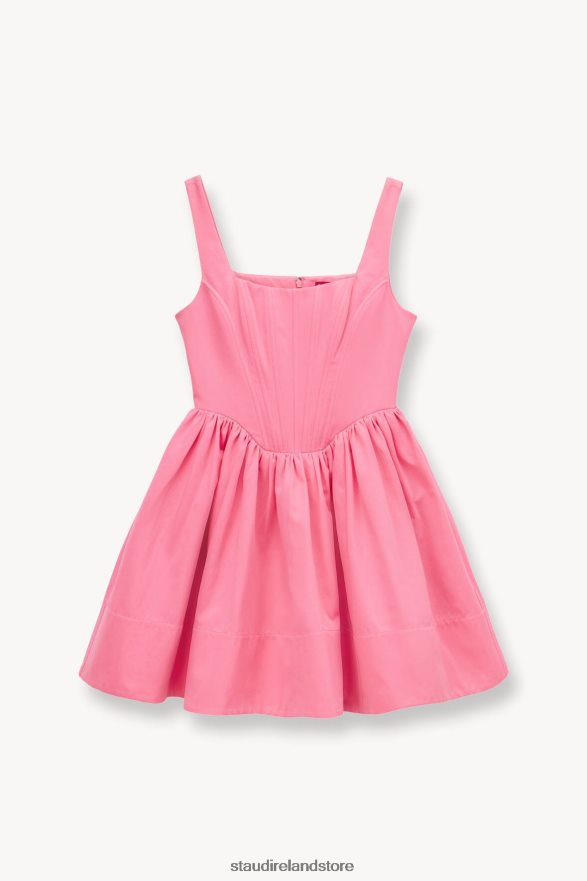 Women Clothing Coral Pink STAUD LANDSCAPE DRESS H8RLPJ151