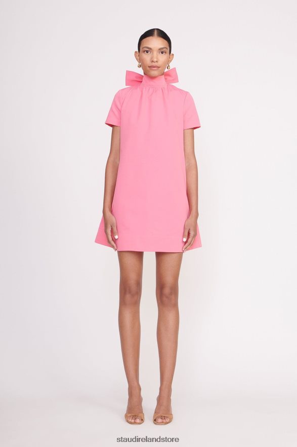 Women Clothing Coral Pink STAUD MINI ILANA DRESS H8RLPJ140