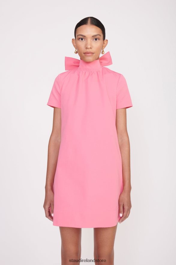 Women Clothing Coral Pink STAUD MINI ILANA DRESS H8RLPJ140