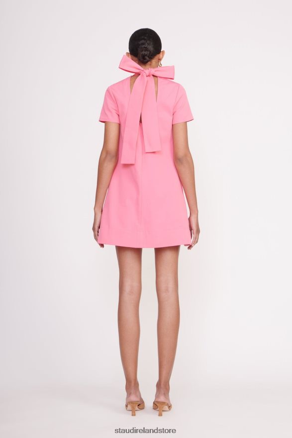 Women Clothing Coral Pink STAUD MINI ILANA DRESS H8RLPJ140