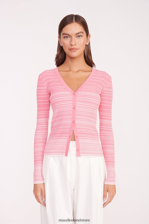Women Clothing Coral Pink White STAUD CARGO SWEATER H8RLPJ571