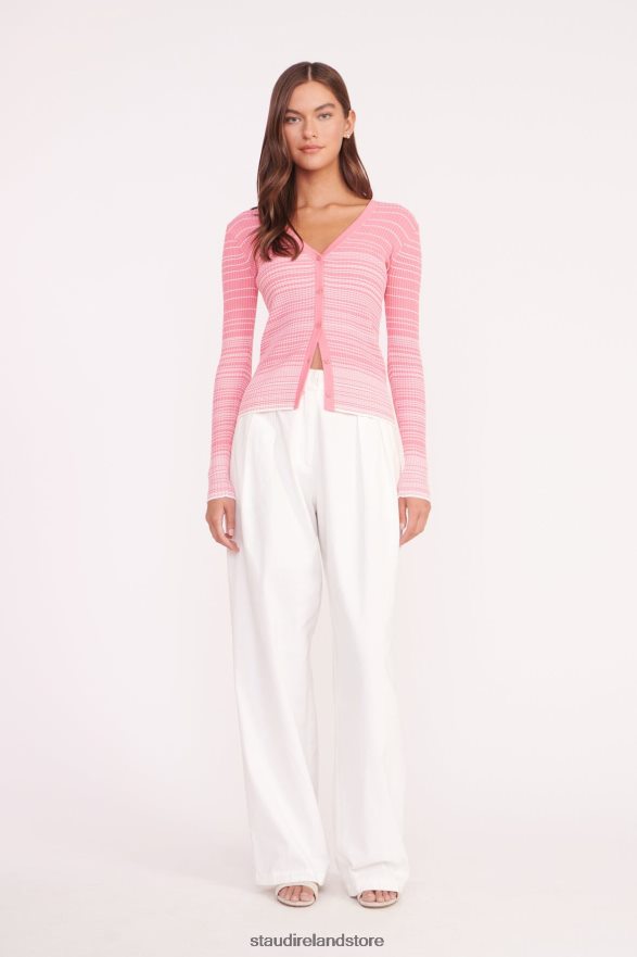 Women Clothing Coral Pink White STAUD CARGO SWEATER H8RLPJ571