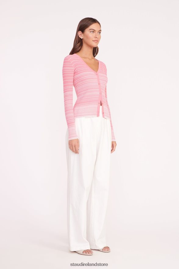 Women Clothing Coral Pink White STAUD CARGO SWEATER H8RLPJ571