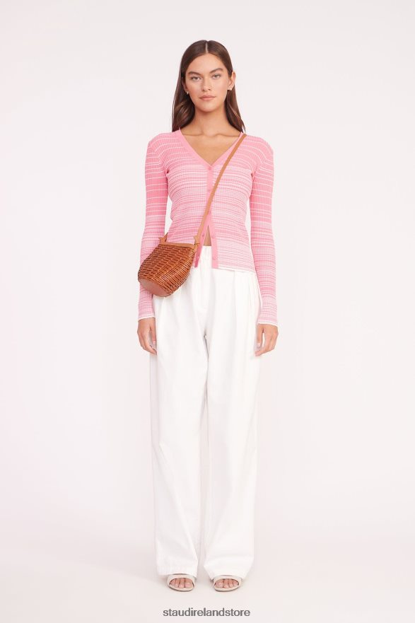 Women Clothing Coral Pink White STAUD CARGO SWEATER H8RLPJ571
