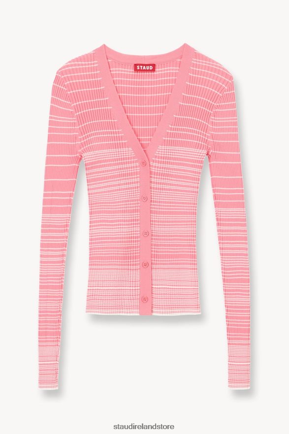 Women Clothing Coral Pink White STAUD CARGO SWEATER H8RLPJ571