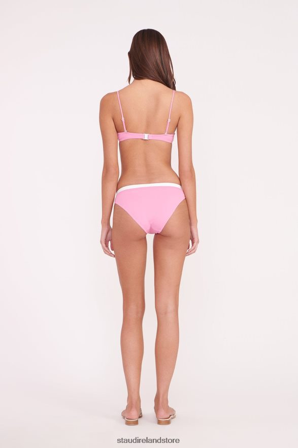 Women Clothing Coral Pink White STAUD GEMMA BIKINI BOTTOM H8RLPJ673