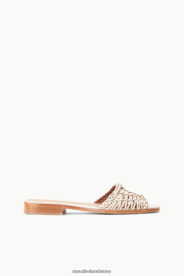 Women Clothing Cream STAUD CASPIAN WOVEN SLIDE H8RLPJ694
