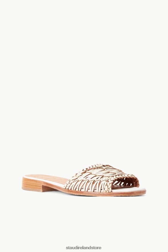 Women Clothing Cream STAUD CASPIAN WOVEN SLIDE H8RLPJ694