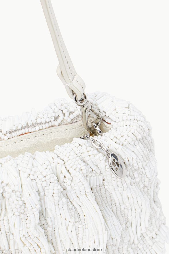Women Clothing Cream Swirl STAUD BEADED BEAN BAG H8RLPJ679