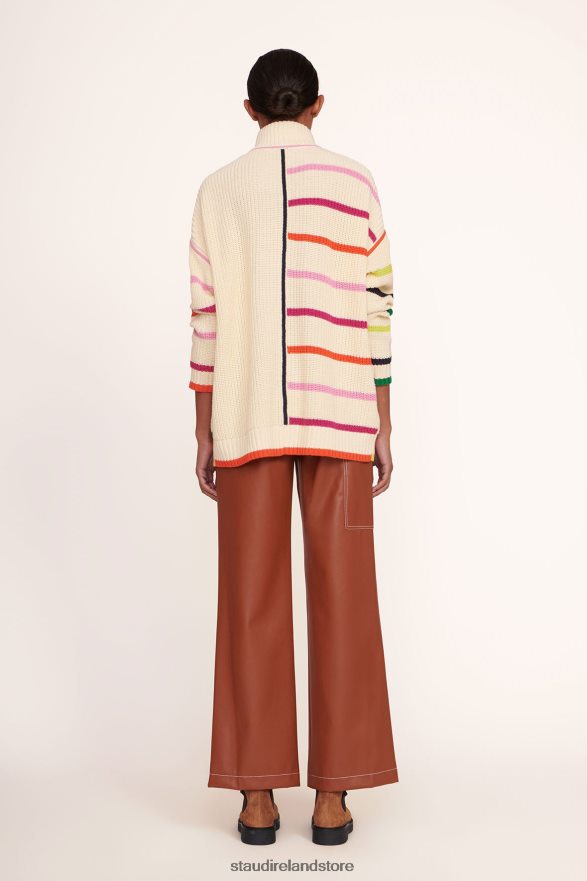 Women Clothing Creme Rainbow Multi STAUD HAMPTON SWEATER H8RLPJ598