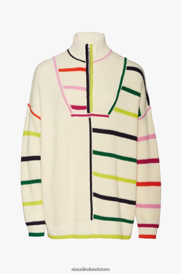 Women Clothing Creme Rainbow Multi STAUD HAMPTON SWEATER H8RLPJ598