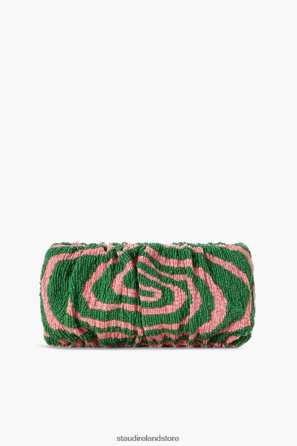 Women Clothing Emerald Acid Swirl STAUD BEADED BEAN BAG H8RLPJ680