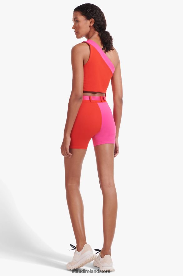 Women Clothing Fiery Red NB X STAUD NBSLEEK BELTED SHORT H8RLPJ568