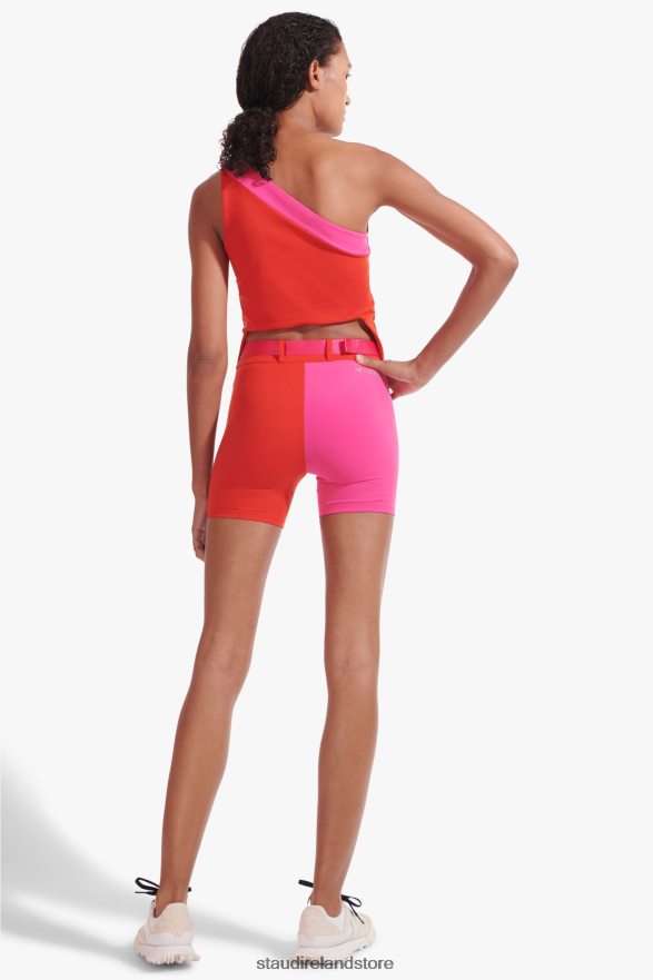 Women Clothing Fiery Red NB X STAUD NBSLEEK BELTED SHORT H8RLPJ568