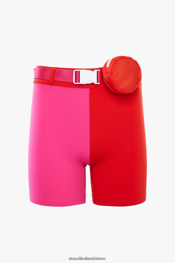 Women Clothing Fiery Red NB X STAUD NBSLEEK BELTED SHORT H8RLPJ568