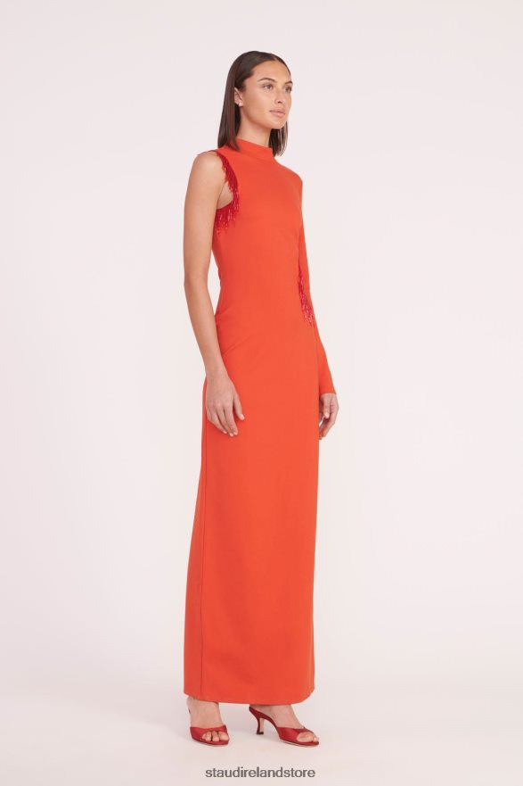 Women Clothing Fire Red STAUD KIRSTEN DRESS H8RLPJ17